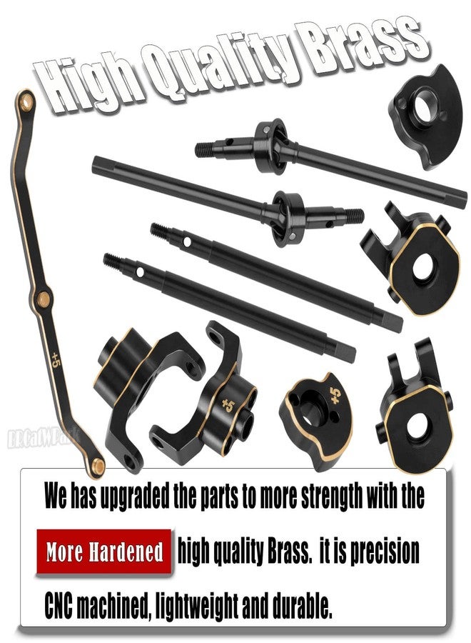 BRCatWPark RC Brass Axle widening (+5mm Wider on Each Side) Upgrades Part for 1/18 TRX4M,Front & Rear+5mm Wider on Each Side,BRCatWPark RC Brass Axle widening Hop-Up - Image 3